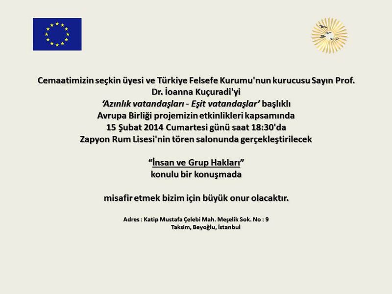 Prof. Dr. İoanna Kuçuradi'nin konuşması